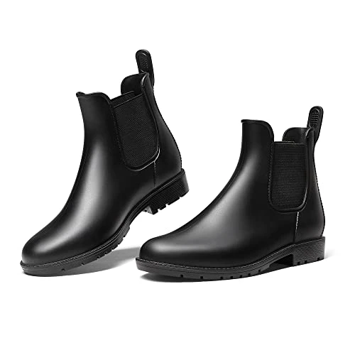 Wellington Boots Women Ankle Ladies Wellies Short Chelsea Booties Waterproof Rain Boots