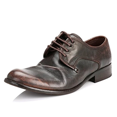 West, Men's Derby Shoes, Dark Brown, 11 UK