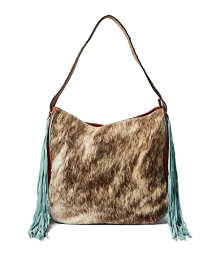 Western Handbag Womens Lorelei Calf Hair Fringe Tan A770005308