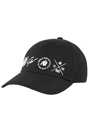 Weston Cap Bodybuilding Streetwear Gym Cap Black Unisex Adjustable, black, One Size