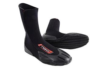 Wetsuits Unisex Anatomical Fit surfing booties, Black, 10 UK