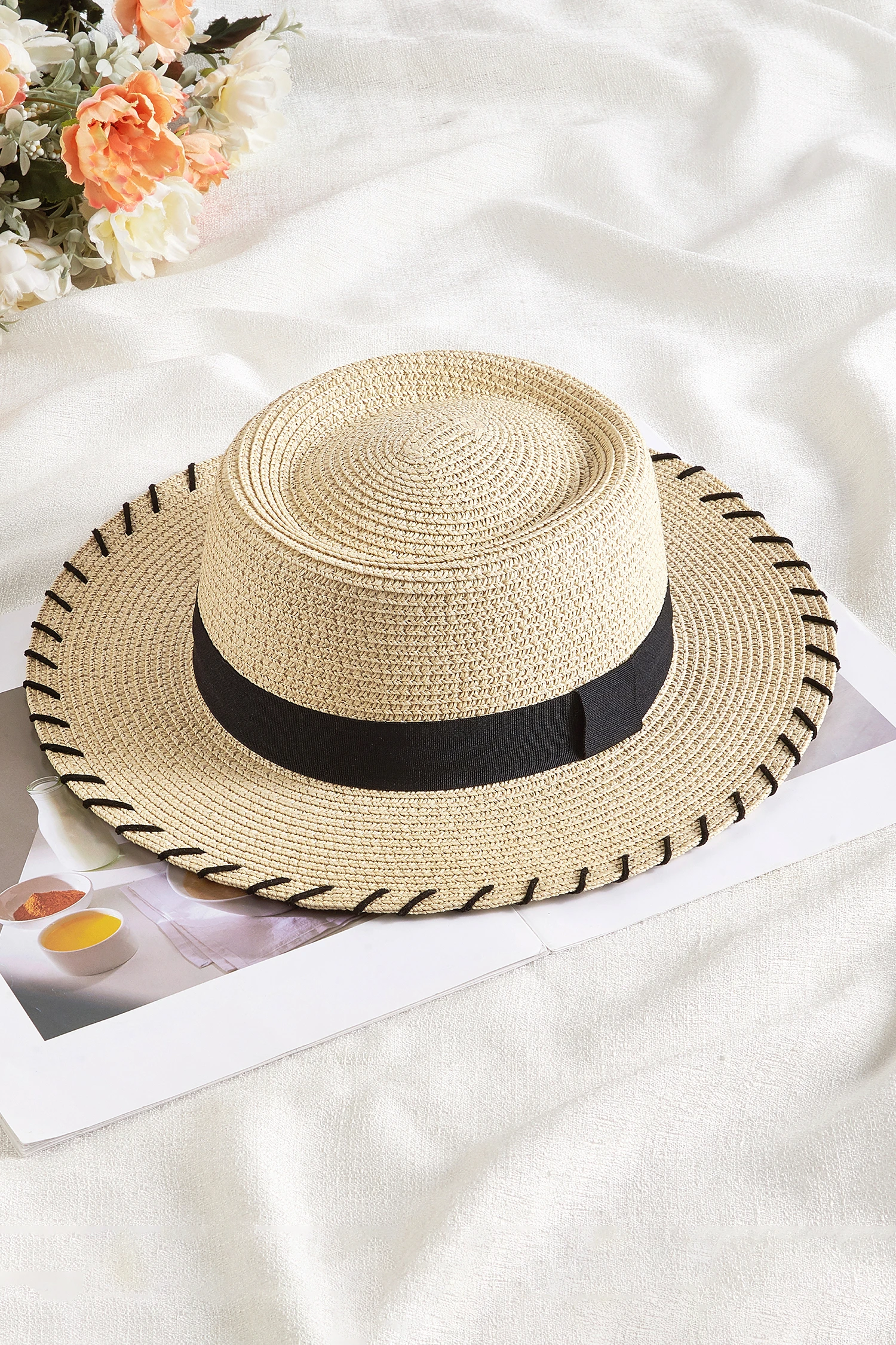 Whats the Stitch Straw Hat - Neutral