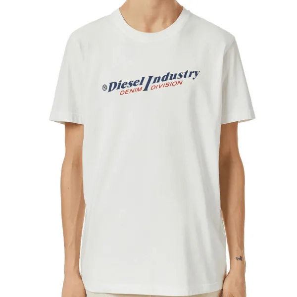 White Chest Logo Cotton T-Shirt