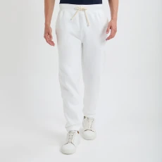 White Cotton Blend Tracksuit Bottoms
