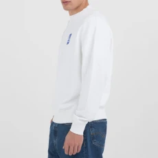 White Crew Neck Graphic Print Sweatshirt