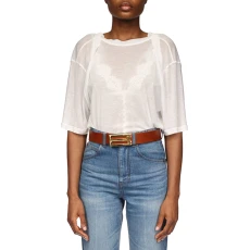 White Drape Sleeve T hirt