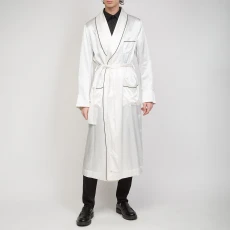 White High Shine Dressing Gown