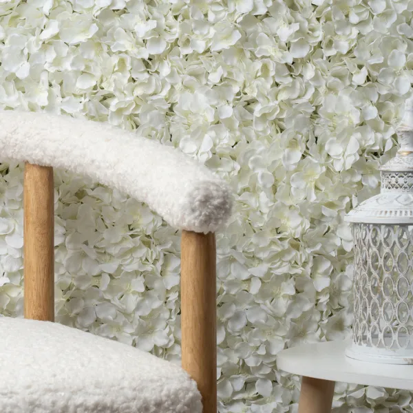 White Hydrangea Flower Wall Backdrop Panel Pack of 60x40cm