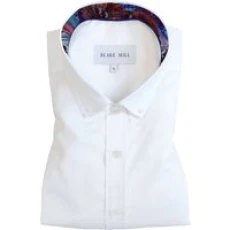 White Oxford with Paintworks Accents Button-Down Shirt, XXXL