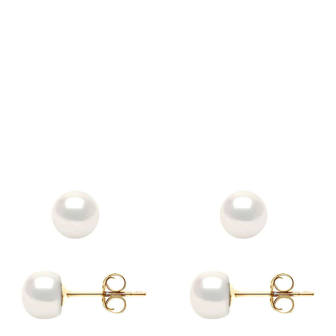White Pearl Earrings