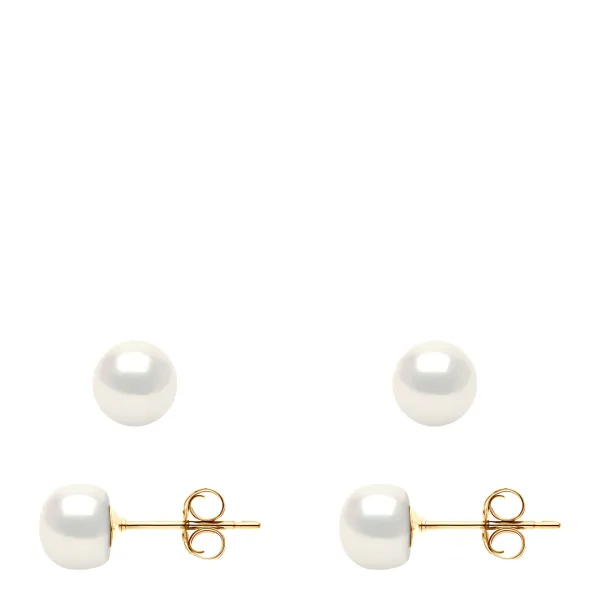 White Pearl Earrings