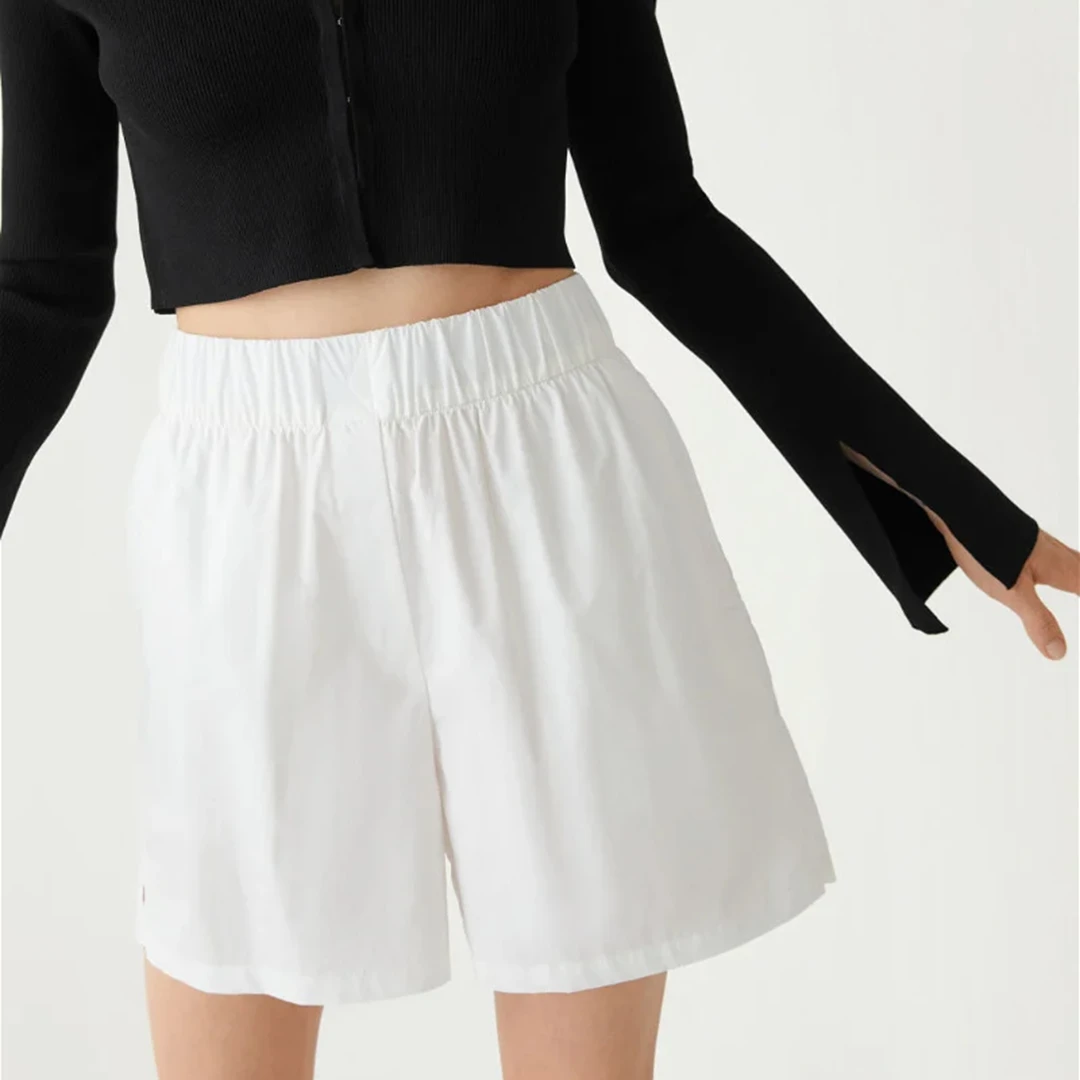 White Rory Cotton Shorts