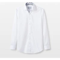 White Sateen with Lowry Blue Accents Shirt, M