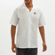 White Soren Short Sleeve Logo Shirt