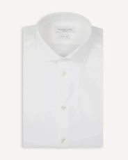 White Tailored Fit Poplin Shirt odern Elegance