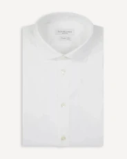 White Tailored Fit Stretch Poplin Shirt - Exclusive Offer