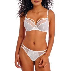 White Temptress Underwire Plunge Bra