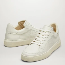 White Track Low Top Leather Trainers