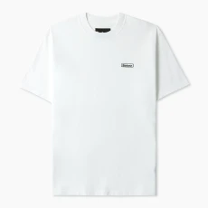 White Walton Embroidered Fit T hirt