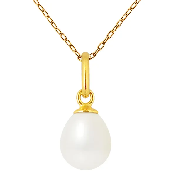 White/Gold Pearl Necklace