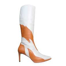 White/Orange Wanda Heeled Long Boot ulti
