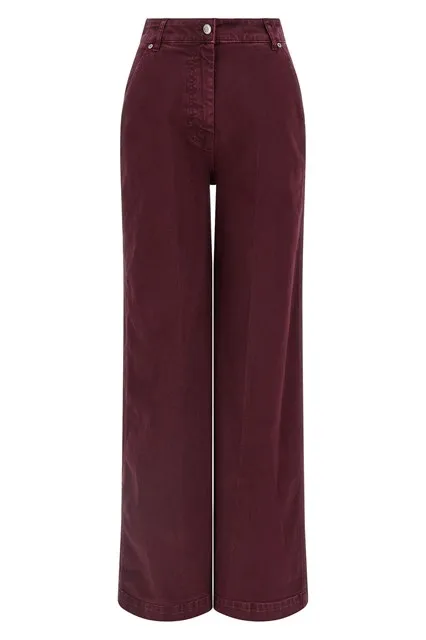 Wide leg jeans - Bordeaux