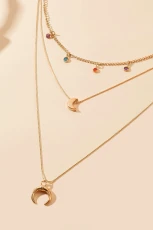 Wild Gems Gold-Tone Necklace Set - Neutral