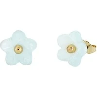 Wildela Gold Mint Wildflower Stud Earrings - Gold