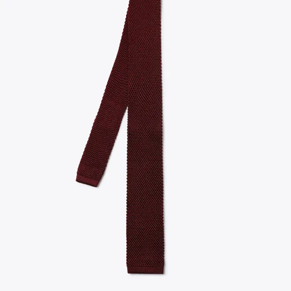Wine Textured Silk Tie