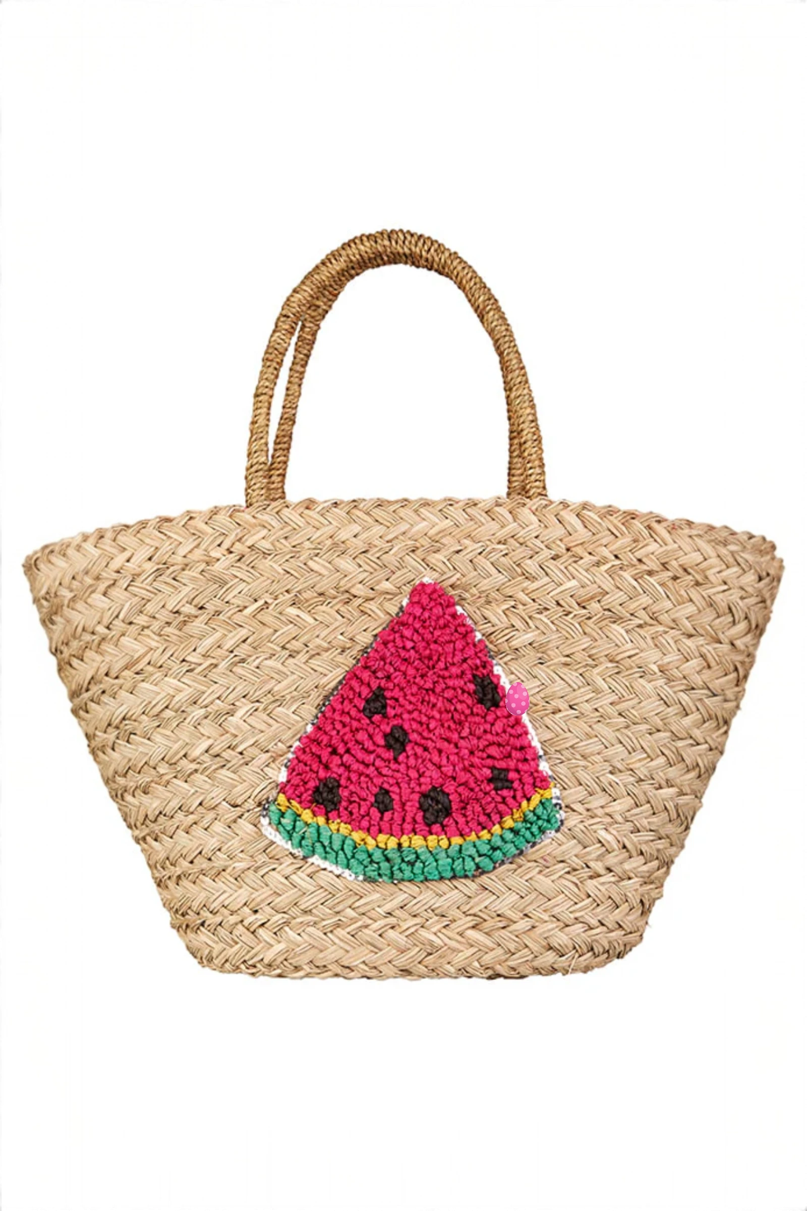 Winnie Straw Bag With Watermelon
