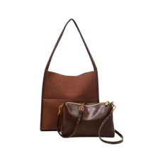 Winter and Winter Large Capacity Premium Sense Shopping Bag Women's Solid Shoulder Bag Belly Bags Women, coffee, One Size