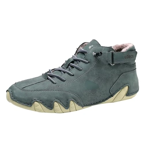 Winter Boots Men Fur Lining Warm Boots Non-Slip Winter Boots Trekking Boots Hiking Boots Lightweight Outdoor Boots Snow Walking Boots Classic Fashion Boots Sport Shoes Comfortable Boots