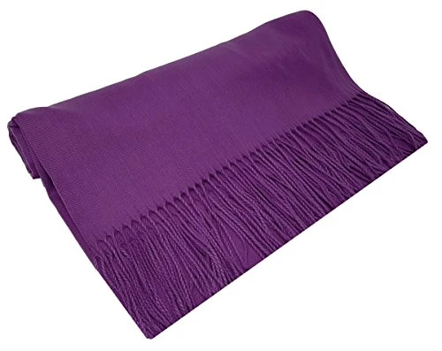 Winter Cashmere Feel Scarf Wrap Blanket Shawl Warm Soft Cozy - REDUCED TO CLEAR (Purple)