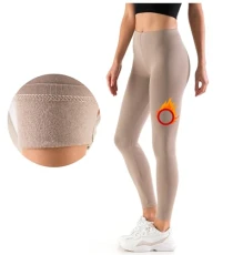 Winter Fleece Lined Leggings for Women Thermal Warm Leggings for Women UK Fleece Lined Ladies Pants Elastic Mid Waisted Daily Yoga Gym Hiking Women's Leggings, Size 8-28 Beige