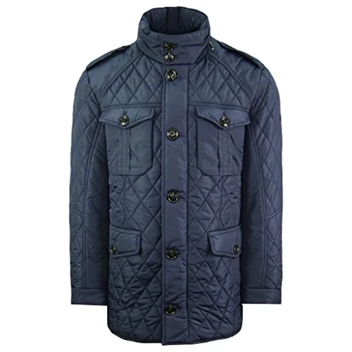 Winter Holborn Jacket Zip Up Mens Navy Coat HM402492 595
