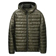 Winter Jacket Men's Winter Hooded Down Jacket Zipper Cardigan Pocket Long Sleeve Padded Jacket Coat Clearance Male Outerwear Winter Bodywarmer Outdoor Themal Jacket Sale