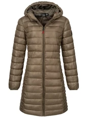 Winter Jacket Quilted Jacket Parka Long Hooded Jacket Quilted Coat Outdoor FVS Production H-H, Storm / Taupe, L Winter Jacket Quilted Jacket Parka Long Hooded Jacket Quilted Coat Outdoor FVS Production H-H, Storm / Taupe, L