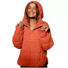 Winter Jackets For Women UK Sale Clearance Ladies Solid Color Warm Padded Coat Pullover Puffer Jacket Quilted Lightweight Sleeve Cotton Uniform Hooded Casual Outwear With Pocket