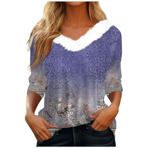 Winter Jumpers for Women UK Ladies Polo Neck Jumpers Women Fall Sweater Tops Womens Sweatshirts Loose Turtleneck Sweater Long Sleeve Tops Women SkimsTunic Pullover(3-Dark Blue,L)