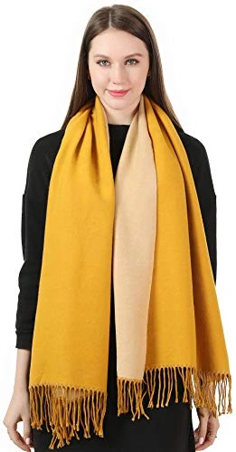 Winter Scarf Pashmina Shawl Wrap for Women Ladies Long Large Warm Thick Reversible Blanket Scarves (