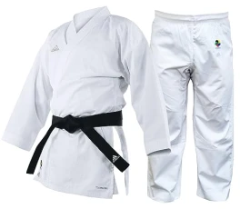 WKF Kumite Fighter Martial Arts Uniform for Karate Training, Sparring, in White Climacool Technology 8OZ WKF Kumite Fighter Martial Arts Uniform for Karate Training, Sparring, in White Climacool Technology 8OZ