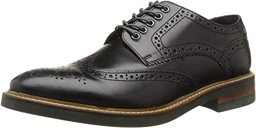 Woburn Hi Shine Black Leather New Mens Formal Brogue Casual Shoes Boots-12