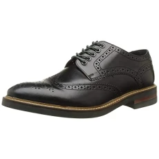 Woburn Hi Shine Black Leather New Mens Formal Brogue Casual Shoes Boots-8