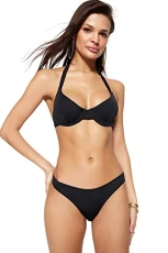 Woman Knit Bikini Top,Black,40 Woman Knit Bikini Top,Black,40