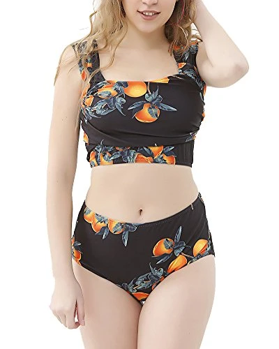 Women 2 Piece Bikini Set High Waisted Swimwear Push Up Swimsuit Bathing Suit S