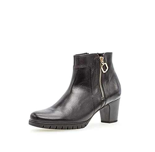 Women Ankle Boots, Ladies Ankle Boots, Boots,Half Boots,Ankle Boots,Bootie,Ankle high,Zipper,Schwarz (Gold/Mic),37 EU / 4 UK