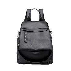 Women Backpack Handbag Pu Leather Shoulder Bag Rucksack School Bags Black