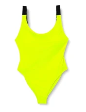 Women Bathing Suit One Piece Low Back, Green (Citrust Burst), M Women Bathing Suit One Piece Low Back, Green (Citrust Burst), M