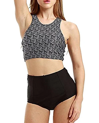 Women Bikini Set High Waisted Swimwear Push Up Swimsuit Bathing Suit 2 Piece M