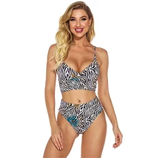 Women Bikini Set Tie Dye Strappy Bikini Set High Cut Swimsuits Padded Bra Swimsuit 2 Piece Swimsuit Bikini Set Bathing Suits